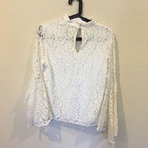 Wayf Tops - Wayf 'Ryan' lace choker bell sleeve top Wayf Tops - Wayf 'Ryan' lace choker bell sleeve top